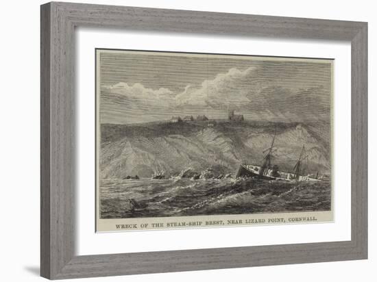 Wreck of the Steam-Ship Brest, Near Lizard Point, Cornwall-null-Framed Giclee Print