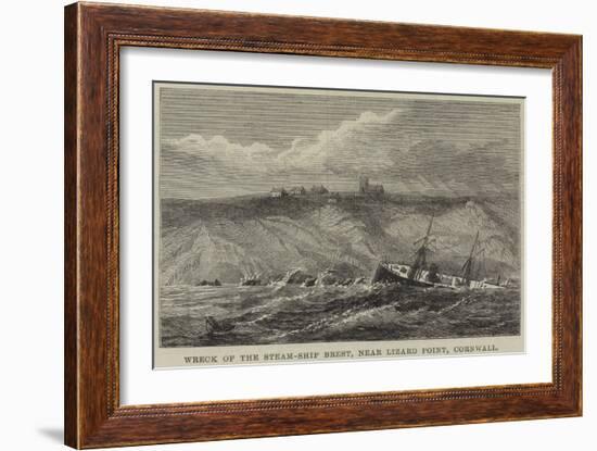 Wreck of the Steam-Ship Brest, Near Lizard Point, Cornwall-null-Framed Giclee Print