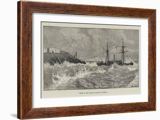 Wreck of the Steamer Adjutant, at Malta-null-Framed Giclee Print