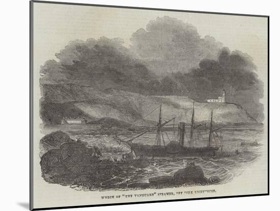 Wreck of The Vanguard Steamer, Off Cork Lighthouse-null-Mounted Giclee Print