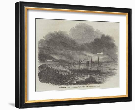 Wreck of The Vanguard Steamer, Off Cork Lighthouse-null-Framed Giclee Print