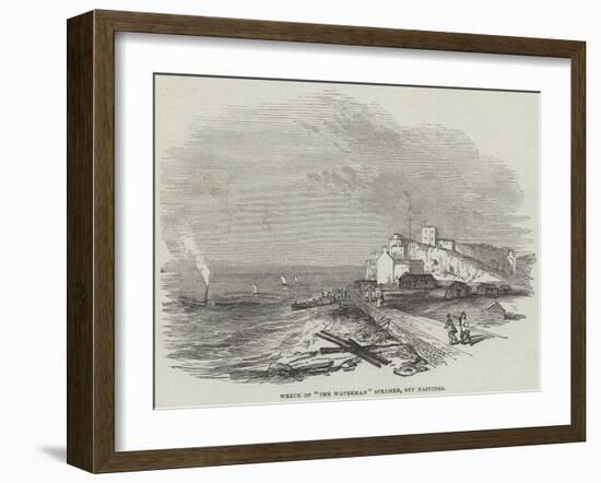 Wreck of The Waterman Steamer, Off Hastings-null-Framed Giclee Print