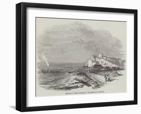 Wreck of The Waterman Steamer, Off Hastings-null-Framed Giclee Print