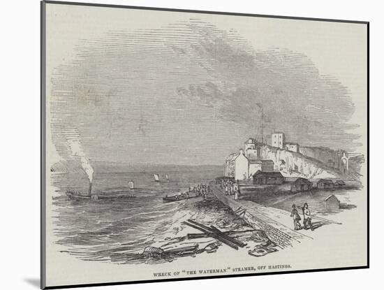 Wreck of The Waterman Steamer, Off Hastings-null-Mounted Giclee Print