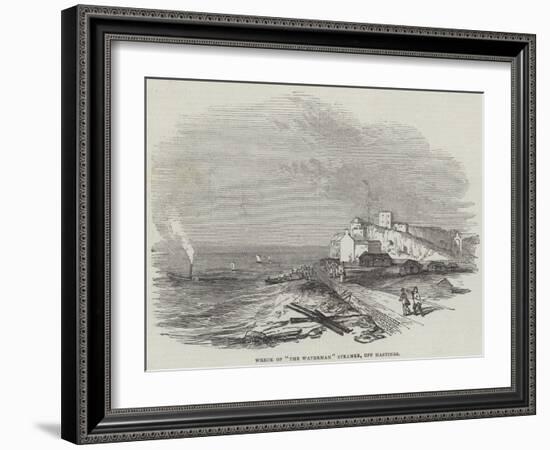 Wreck of The Waterman Steamer, Off Hastings-null-Framed Giclee Print