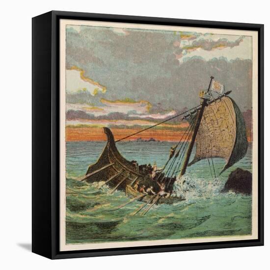 Wreck of the White Ship-Joseph Kronheim-Framed Stretched Canvas