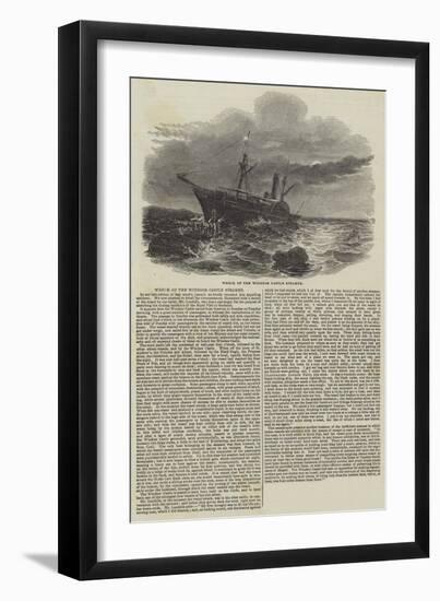 Wreck of the Windsor Castle Steamer-null-Framed Giclee Print