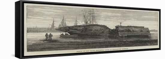 Wreck of the Yacht Mistletoe, Lying in Portsmouth Harbour-William Heysham Overend-Framed Premier Image Canvas