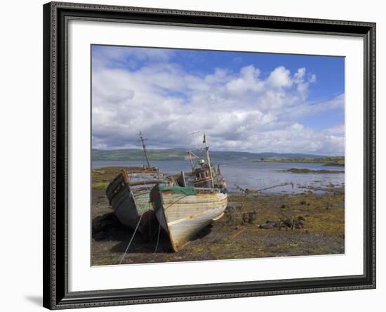 Wrecked Fishing Boats Near Salen, Isle of Mull, Inner Hebrides, Scotland, United Kingdom, Europe-Neale Clarke-Framed Photographic Print