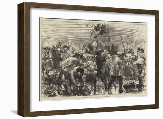 Wreckers at Work in the Saloon of the Deutschland-Charles Robinson-Framed Giclee Print