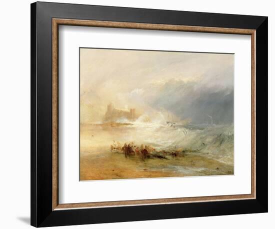 Wreckers - Coast of Northumberland, with a Steam Boat Assisting a Ship Off Shore, 1834-J. M. W. Turner-Framed Giclee Print