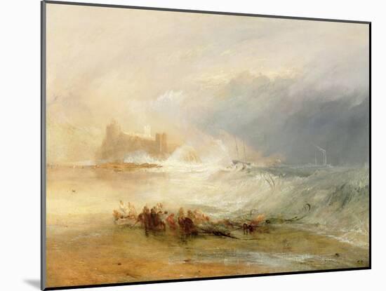 Wreckers - Coast of Northumberland, with a Steam Boat Assisting a Ship Off Shore, 1834-J. M. W. Turner-Mounted Giclee Print