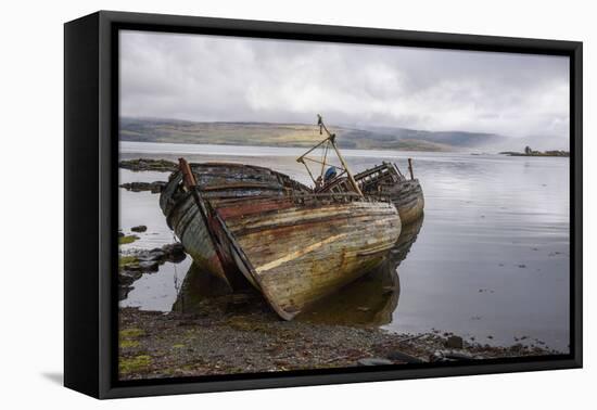 Wrecks of Fishing Boats, Near Salen, Isle of Mull-Gary Cook-Framed Premier Image Canvas