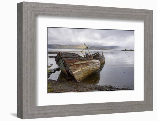 Wrecks of Fishing Boats, Near Salen, Isle of Mull-Gary Cook-Framed Photographic Print