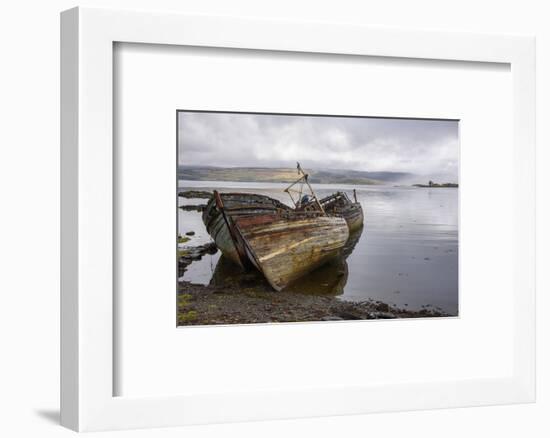 Wrecks of Fishing Boats, Near Salen, Isle of Mull-Gary Cook-Framed Photographic Print