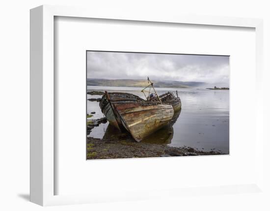 Wrecks of Fishing Boats, Near Salen, Isle of Mull-Gary Cook-Framed Photographic Print