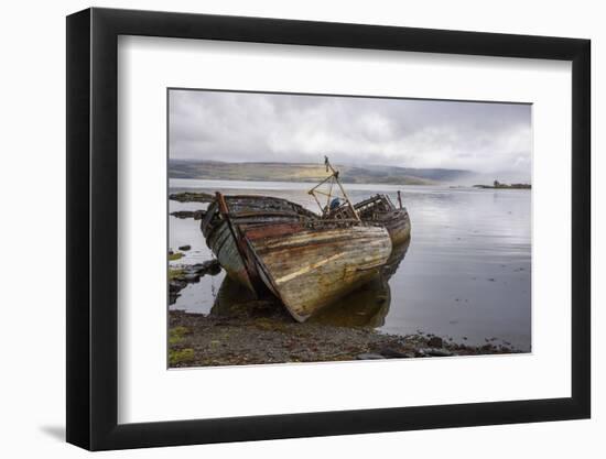 Wrecks of Fishing Boats, Near Salen, Isle of Mull-Gary Cook-Framed Photographic Print