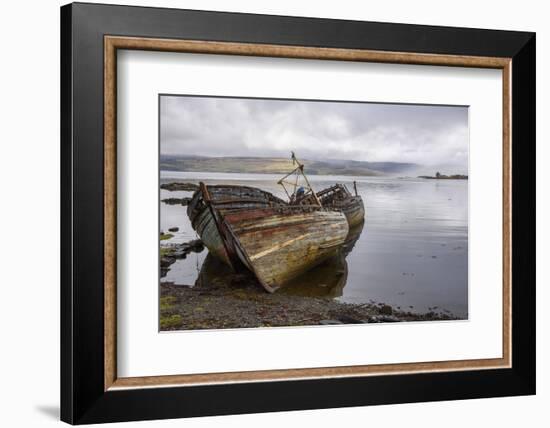 Wrecks of Fishing Boats, Near Salen, Isle of Mull-Gary Cook-Framed Photographic Print