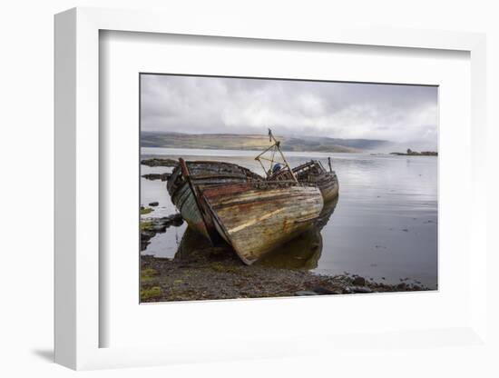 Wrecks of Fishing Boats, Near Salen, Isle of Mull-Gary Cook-Framed Photographic Print