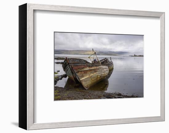 Wrecks of Fishing Boats, Near Salen, Isle of Mull-Gary Cook-Framed Photographic Print