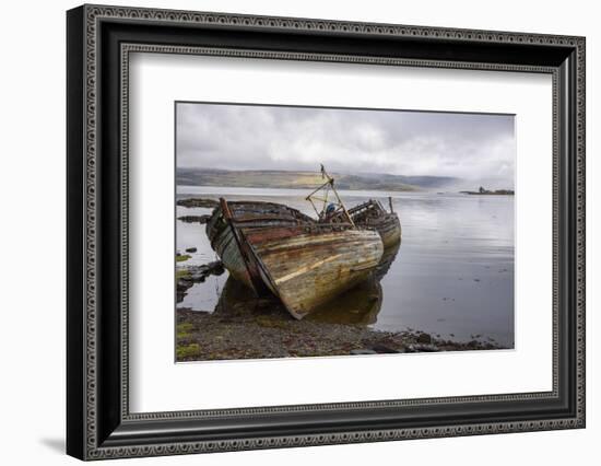 Wrecks of Fishing Boats, Near Salen, Isle of Mull-Gary Cook-Framed Photographic Print