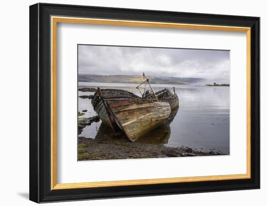 Wrecks of Fishing Boats, Near Salen, Isle of Mull-Gary Cook-Framed Photographic Print