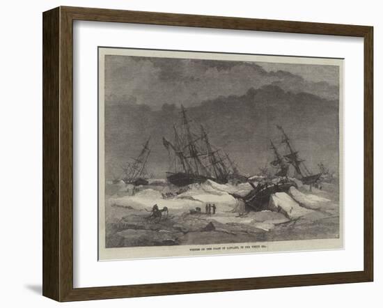 Wrecks on the Coast of Lapland, in the White Sea-null-Framed Giclee Print