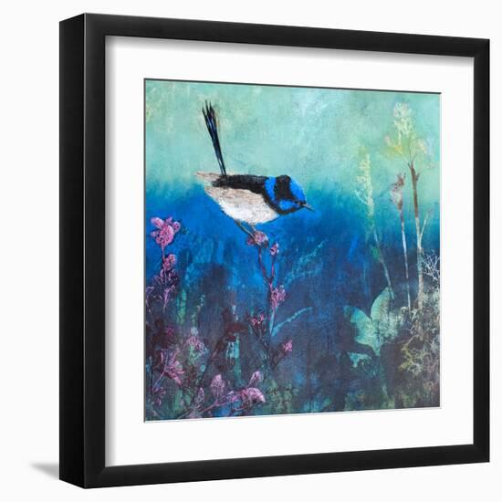 Wren at Dusk-Trudy Rice-Framed Art Print