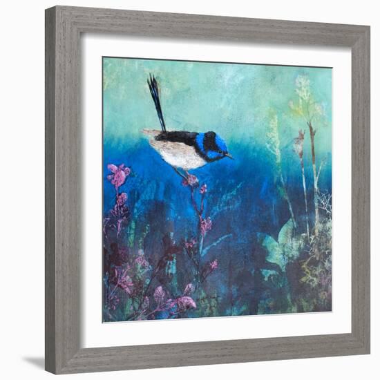 Wren at Dusk-Trudy Rice-Framed Art Print