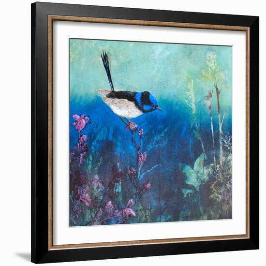 Wren at Dusk-Trudy Rice-Framed Art Print