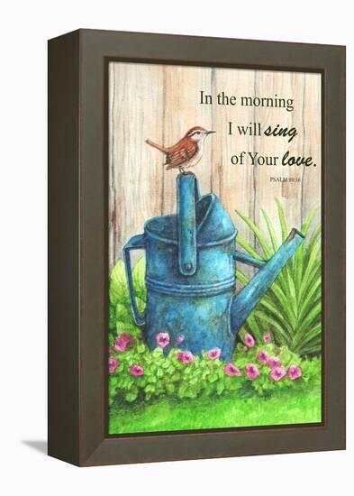 Wren Watercan, Psalm-Melinda Hipsher-Framed Premier Image Canvas