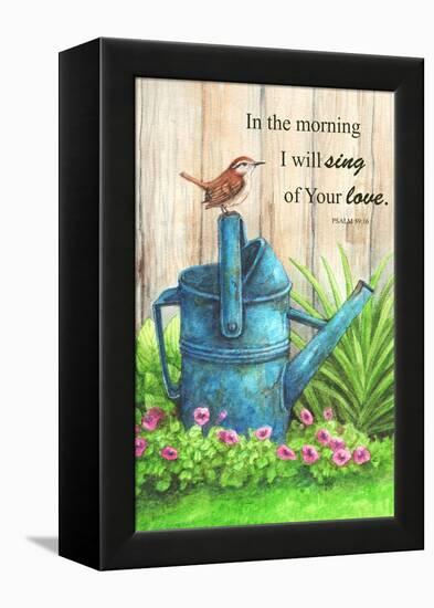 Wren Watercan, Psalm-Melinda Hipsher-Framed Premier Image Canvas
