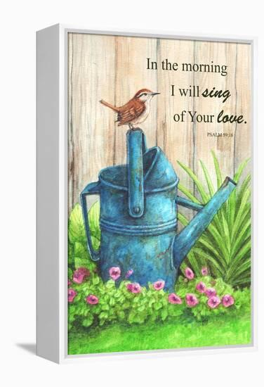 Wren Watercan, Psalm-Melinda Hipsher-Framed Premier Image Canvas