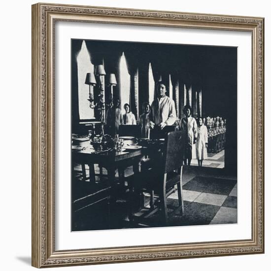 'Wren wine stewards in the Banqueting Hall of the Great Wren', 1941-Cecil Beaton-Framed Photographic Print