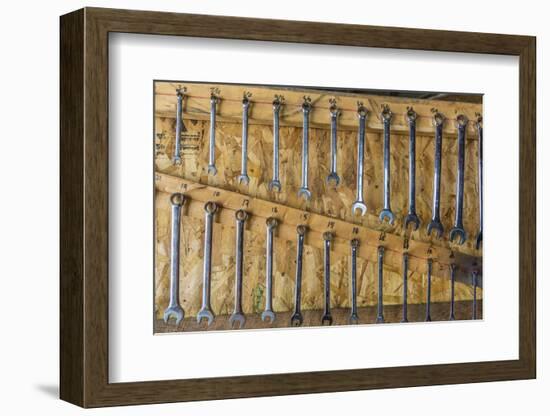 Wrenches on the Wall in a Maintenance Shed at the Lariviere Sugar House in Big Six Township, Maine-Jerry and Marcy Monkman-Framed Photographic Print