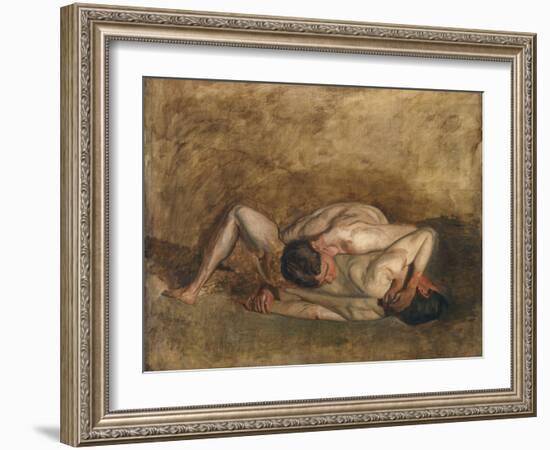 Wrestlers, 1899 (Oil on Canvas)-Thomas Cowperthwait Eakins-Framed Giclee Print