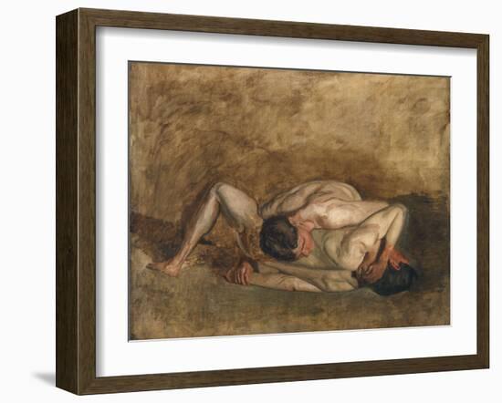 Wrestlers, 1899 (Oil on Canvas)-Thomas Cowperthwait Eakins-Framed Giclee Print