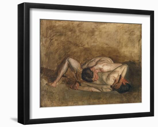 Wrestlers, 1899 (Oil on Canvas)-Thomas Cowperthwait Eakins-Framed Giclee Print