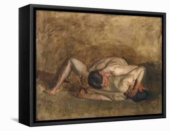 Wrestlers, 1899 (Oil on Canvas)-Thomas Cowperthwait Eakins-Framed Premier Image Canvas