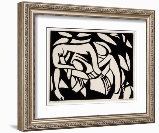 Wrestlers, c.1914-Henri Gaudier-brzeska-Framed Giclee Print