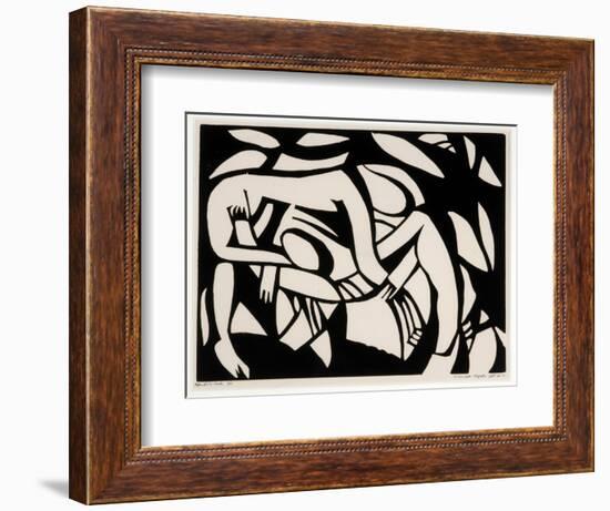 Wrestlers, c.1914-Henri Gaudier-brzeska-Framed Giclee Print