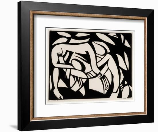 Wrestlers, c.1914-Henri Gaudier-brzeska-Framed Giclee Print