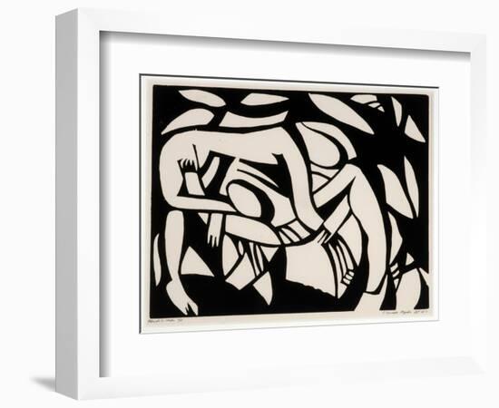 Wrestlers, c.1914-Henri Gaudier-brzeska-Framed Giclee Print