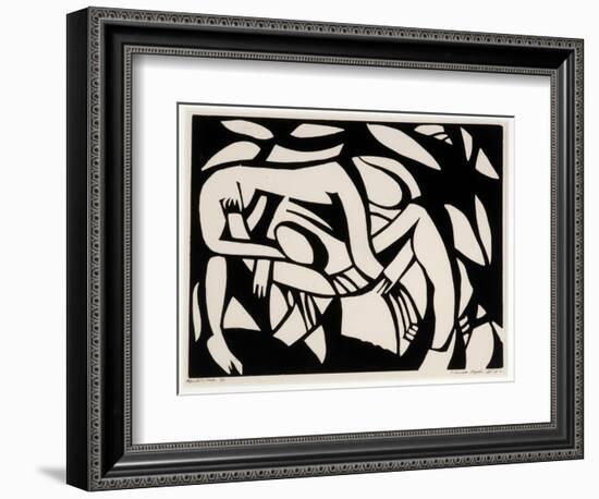 Wrestlers, c.1914-Henri Gaudier-brzeska-Framed Giclee Print