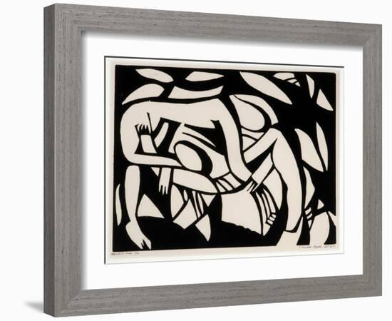 Wrestlers, c.1914-Henri Gaudier-brzeska-Framed Giclee Print