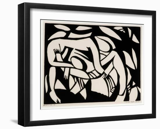 Wrestlers, c.1914-Henri Gaudier-brzeska-Framed Giclee Print