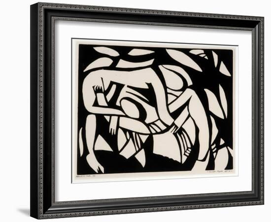 Wrestlers, c.1914-Henri Gaudier-brzeska-Framed Giclee Print