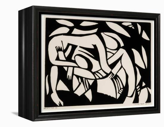 Wrestlers, c.1914-Henri Gaudier-brzeska-Framed Premier Image Canvas