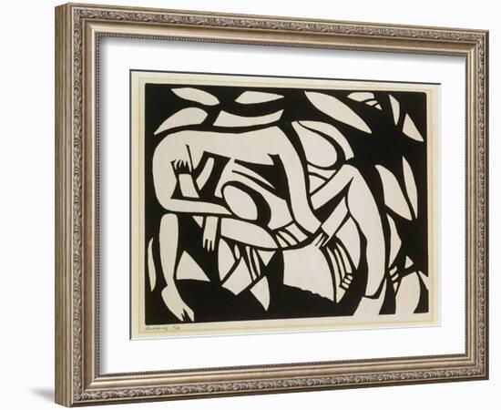 Wrestlers, c.1914-Henri Gaudier-brzeska-Framed Giclee Print