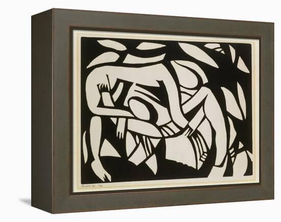 Wrestlers, c.1914-Henri Gaudier-brzeska-Framed Premier Image Canvas